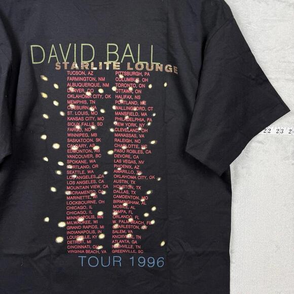 VTG David Ball Starlite Lounge Tour Tee L Made in USA Murina Autographed Band - Picture 6 of 9